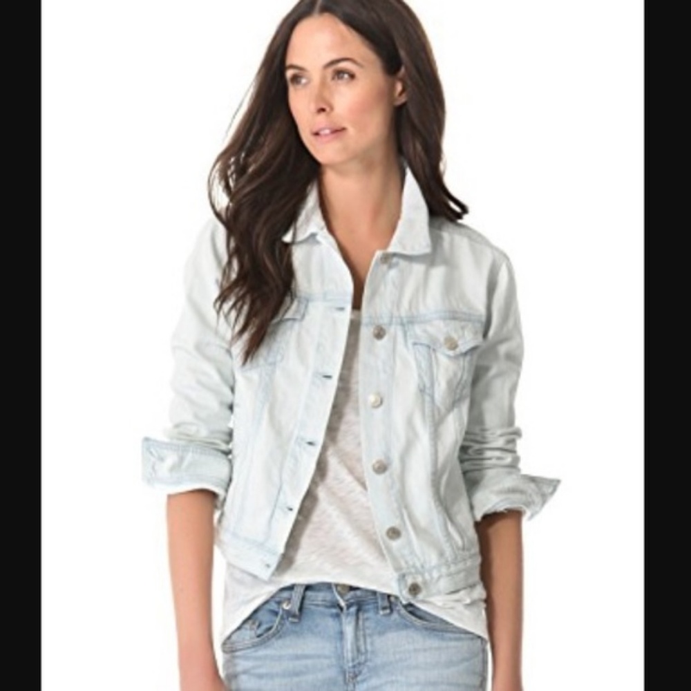 Rag & Bone Light Wash Denim Jacket - Picture 2 of 2